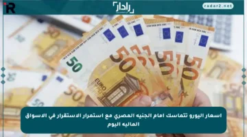 أسعار اليورو تتماسك أمام الجنيه المصري مع استمرار الاستقرار في الأسواق المالية اليوم